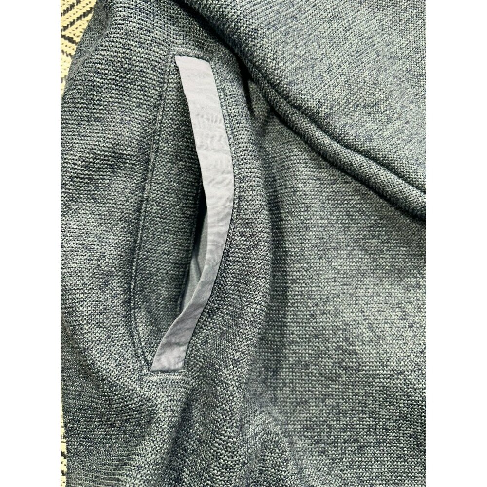 Eddie Bauer Men's XXL Heather Blue Snap Pullover Fleece Sweater With Pockets - Picture 5 of 5